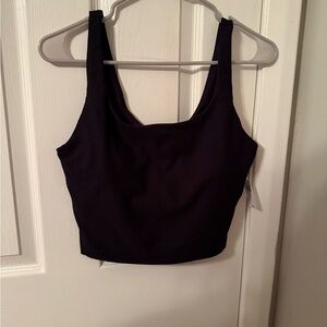 Black Ribbed Crop Top